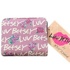 Betsey Johnson Blush Rose Bi-fold Wallet NWT